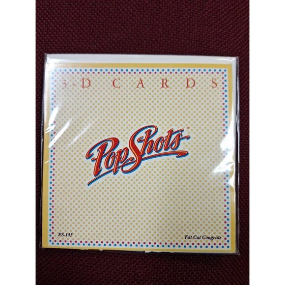 PopShots Fat Cat Congrats 3D Pop-Up Greeting Card Congratulations - Picture 7 of 7